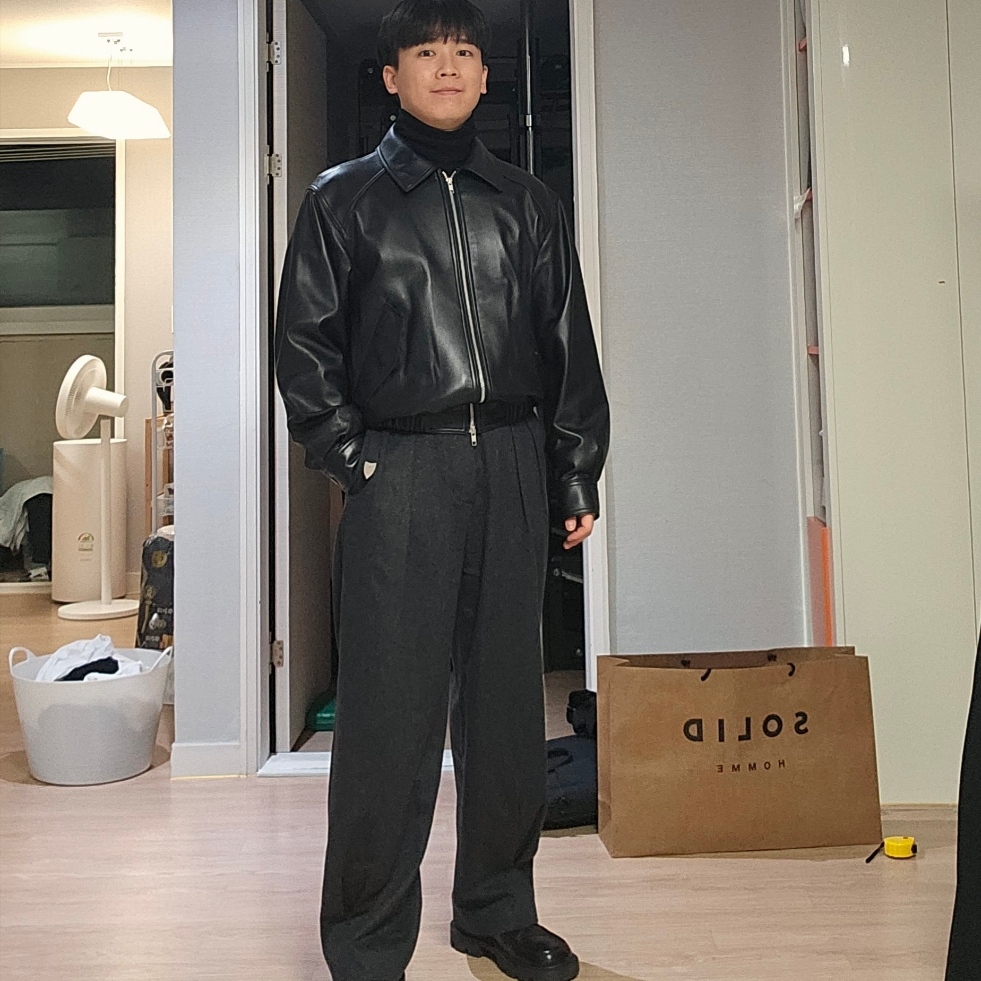 아워레가시 벨트 2cm 레더 블랙 착용 스타일