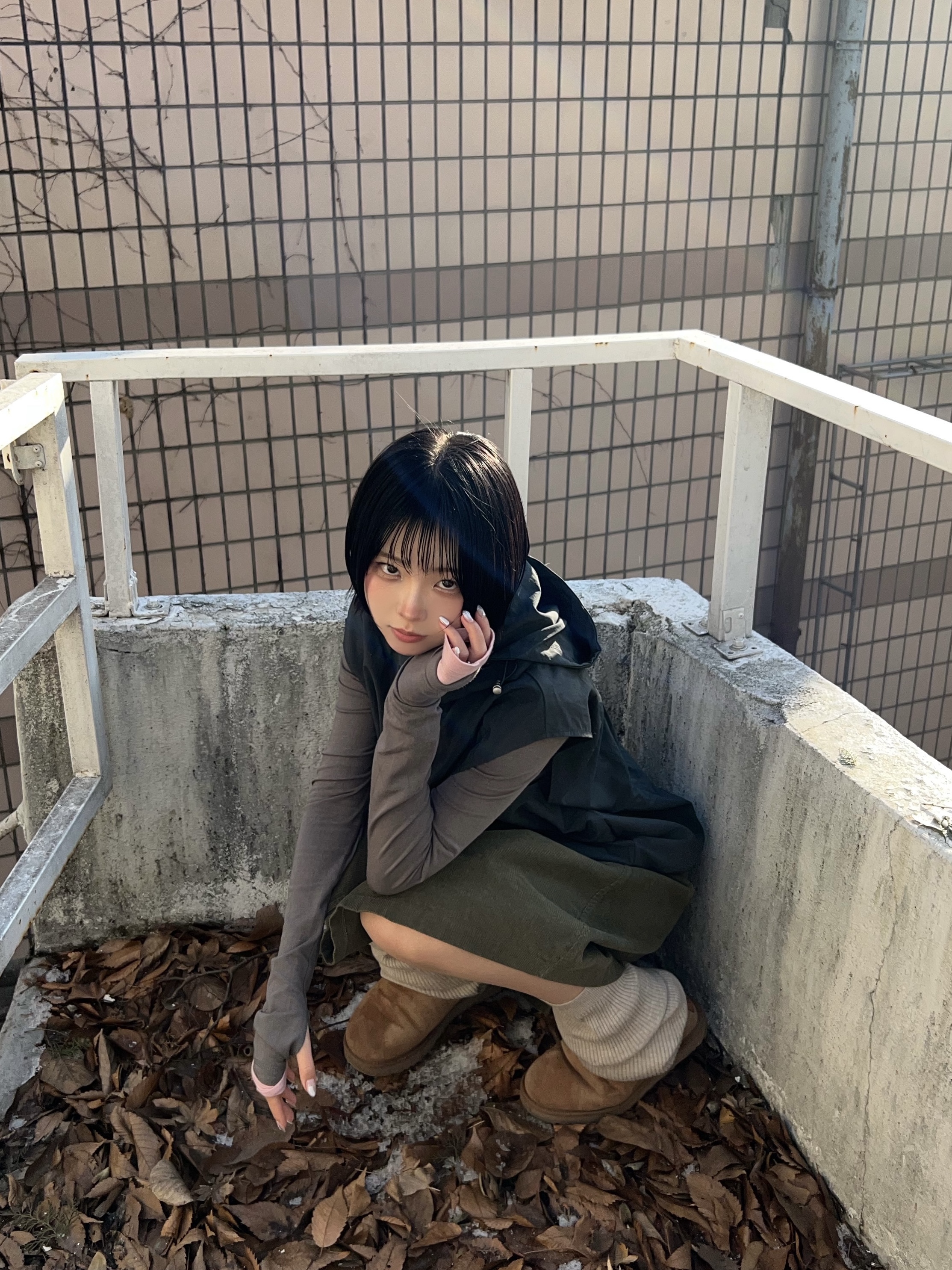 (W) UGG Classic Ultra Mini Boots Chestnut 착용 스타일