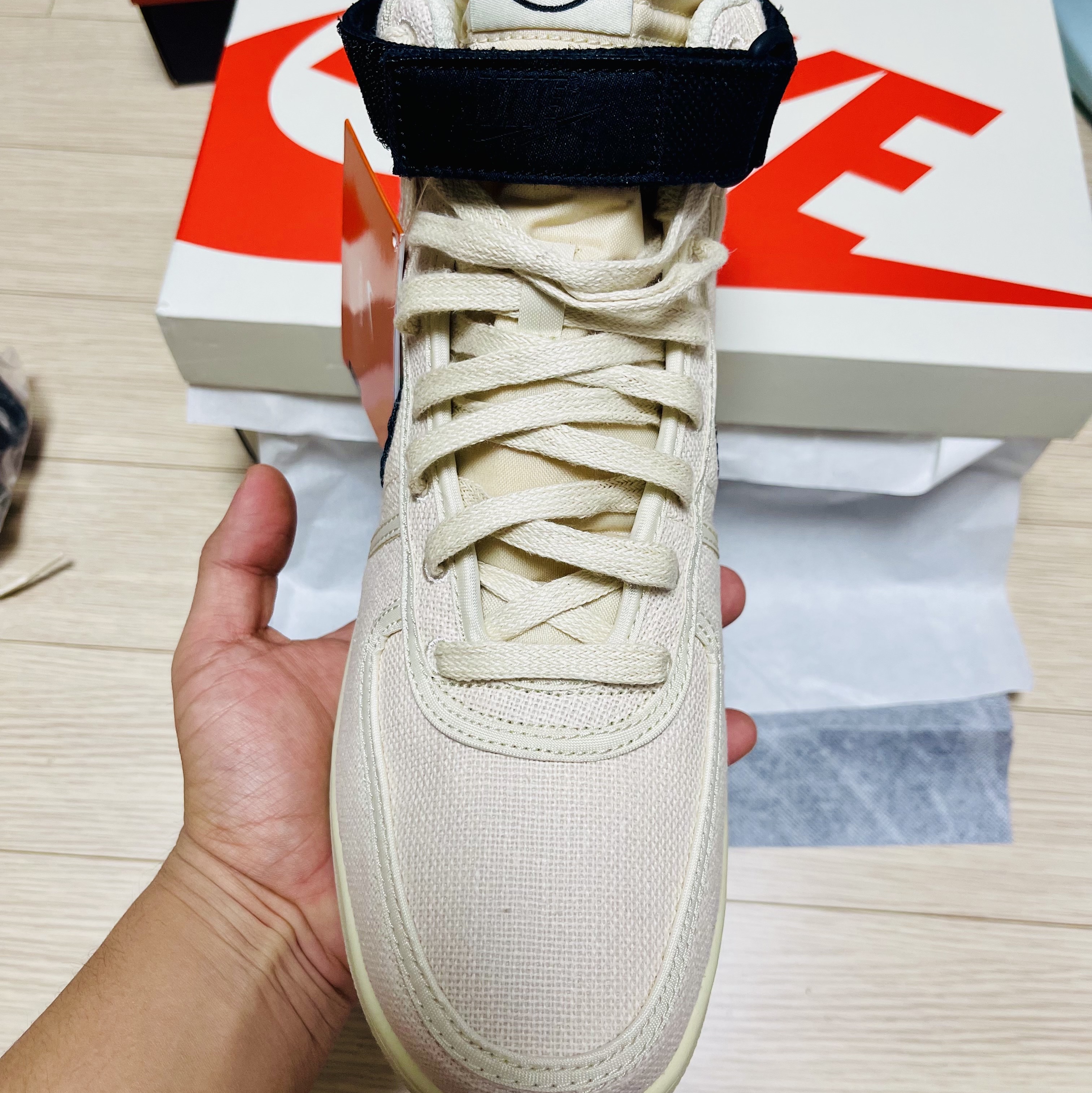 Nike x Stussy Vandal High Fossil 착용 스타일 - 2