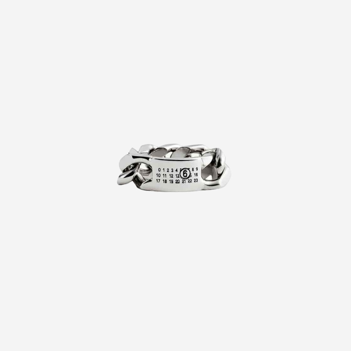 (W) MM6 Maison Margiela Classic Chain Ring Palladium 상세 이미지 1