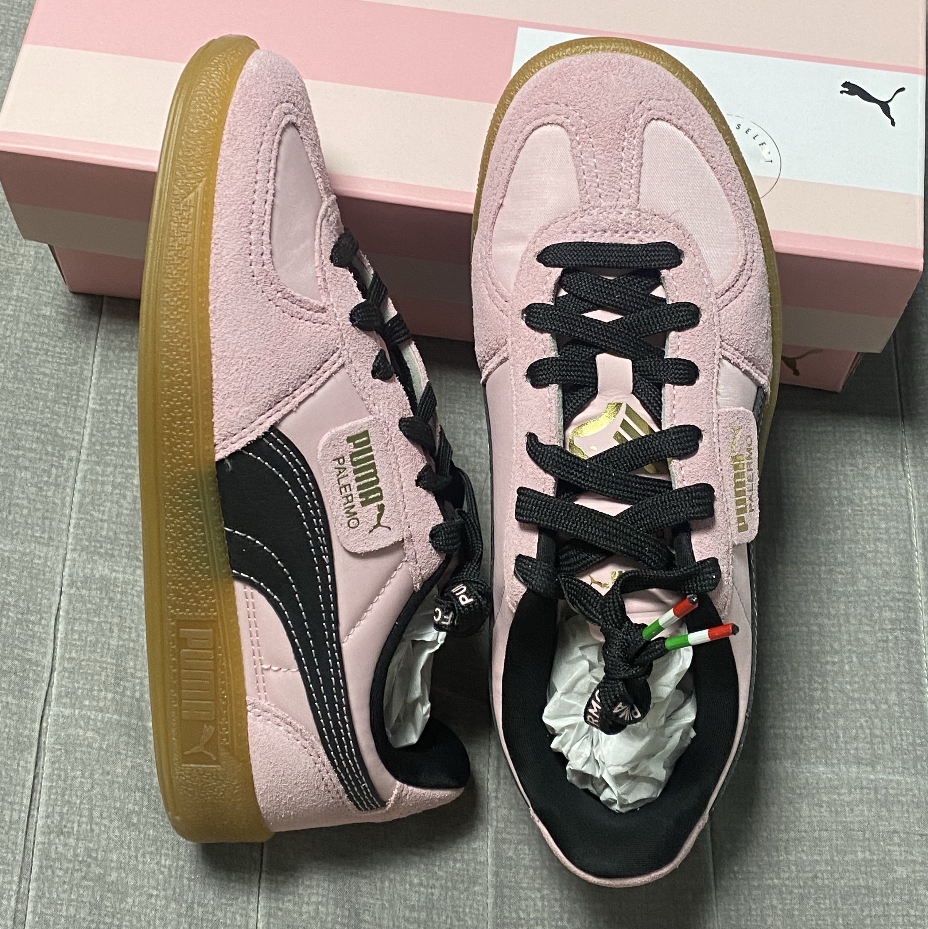 Puma x Palermo F.C. Sneakers Bright Pink Black 착용 스타일 - 3