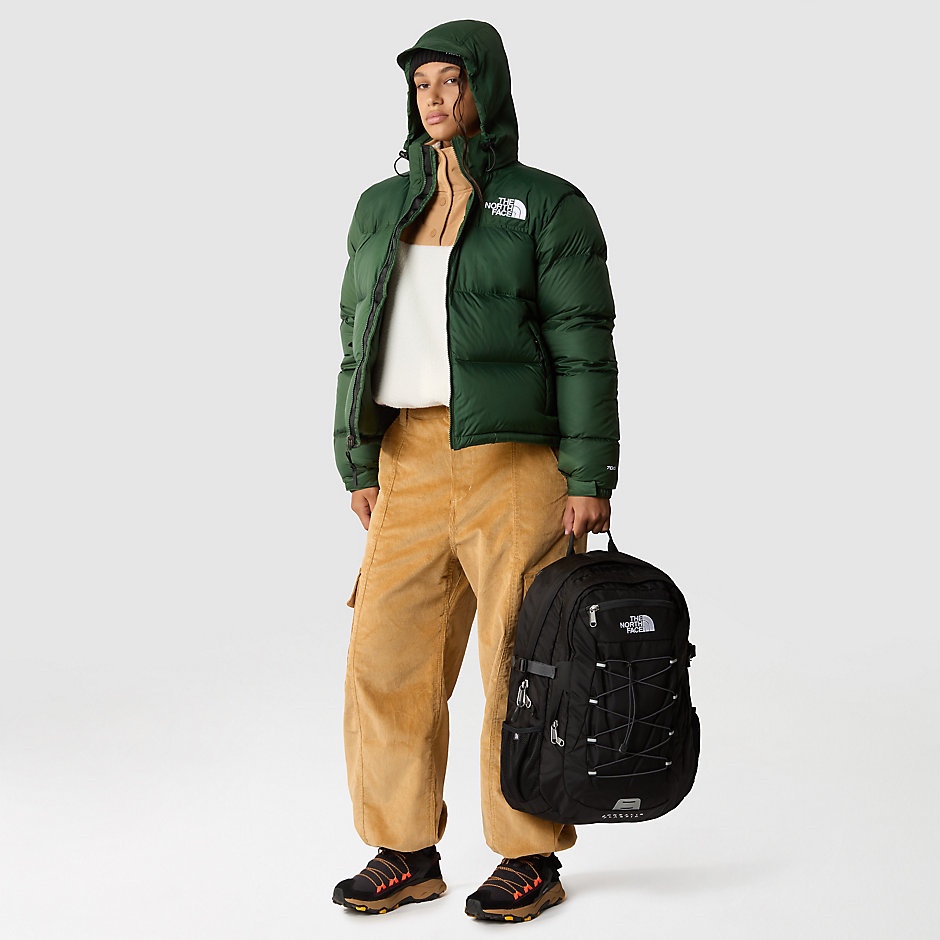 (W) The North Face 1996 Retro Nuptse Jacket Pine Needle 착용 스타일 - 2