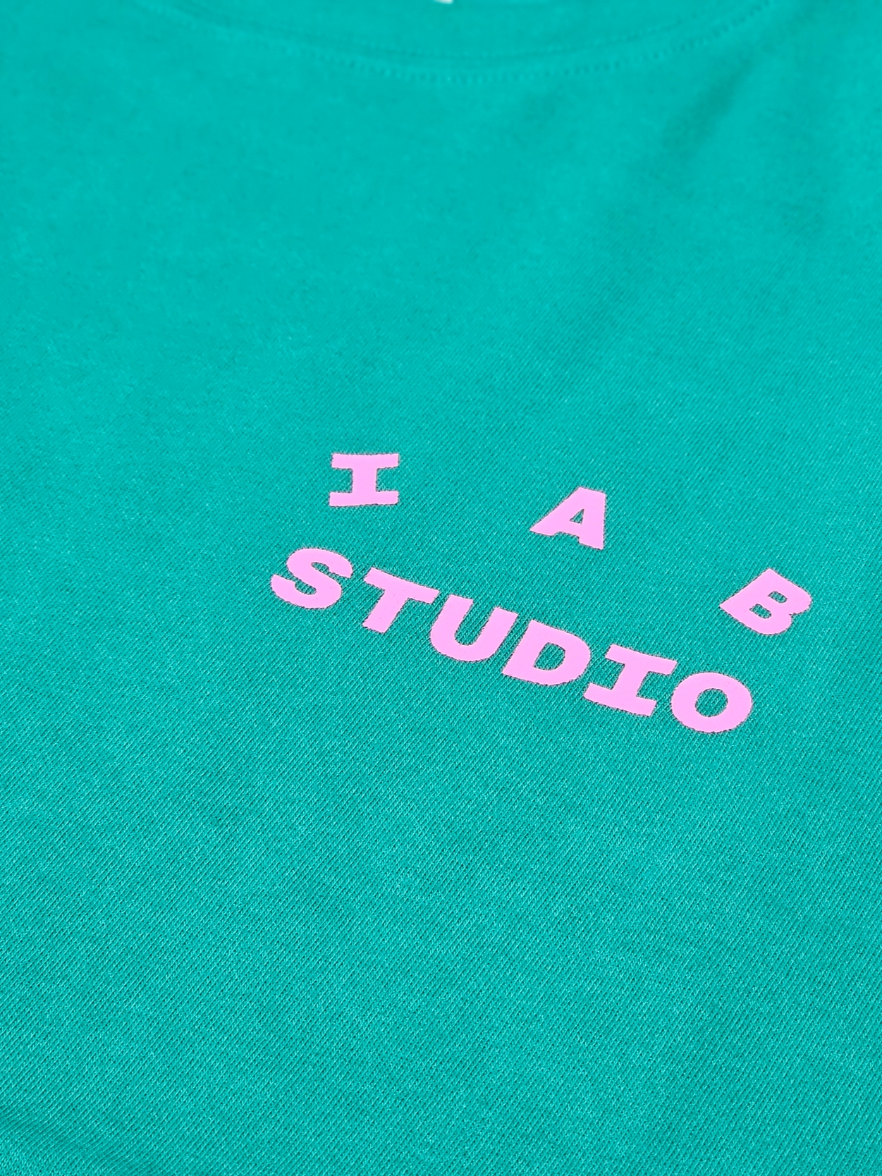 IAB Studio T-Shirt Green Pink 착용 스타일 - 3