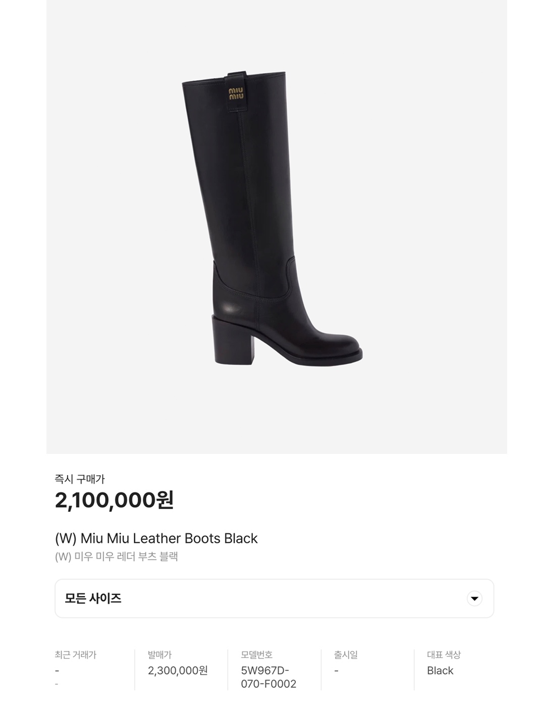 (W) Miu Miu Leather Boots Black 착용 스타일 - 6