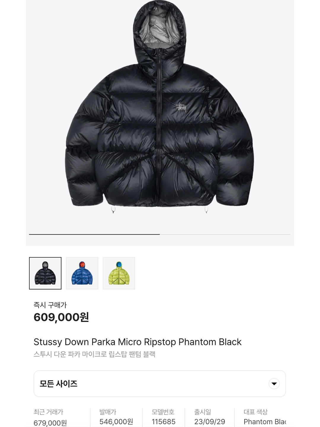 Stussy Down Parka Micro Ripstop Phantom Black, Stussy Down Puffer Parachute Ripstop Charcoal 착용 스타일 - 7