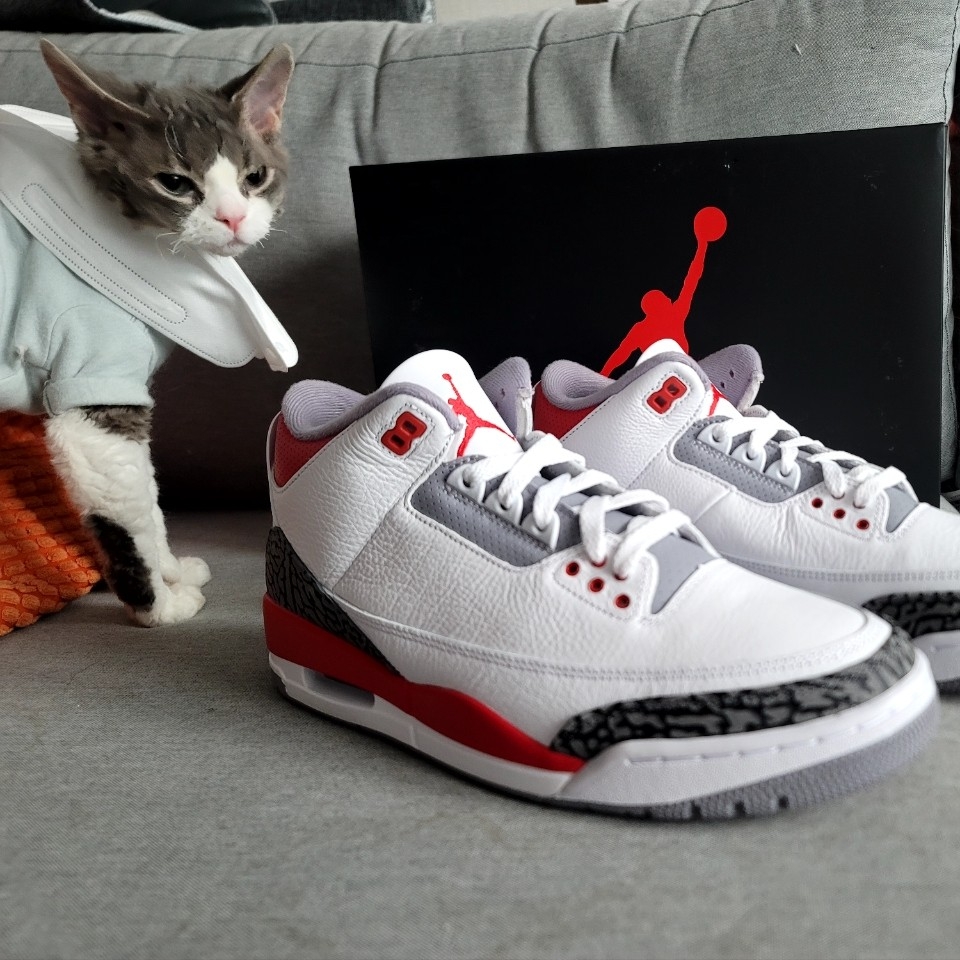 Jordan 3 Retro Fire Red 2022 착용 스타일 - 4
