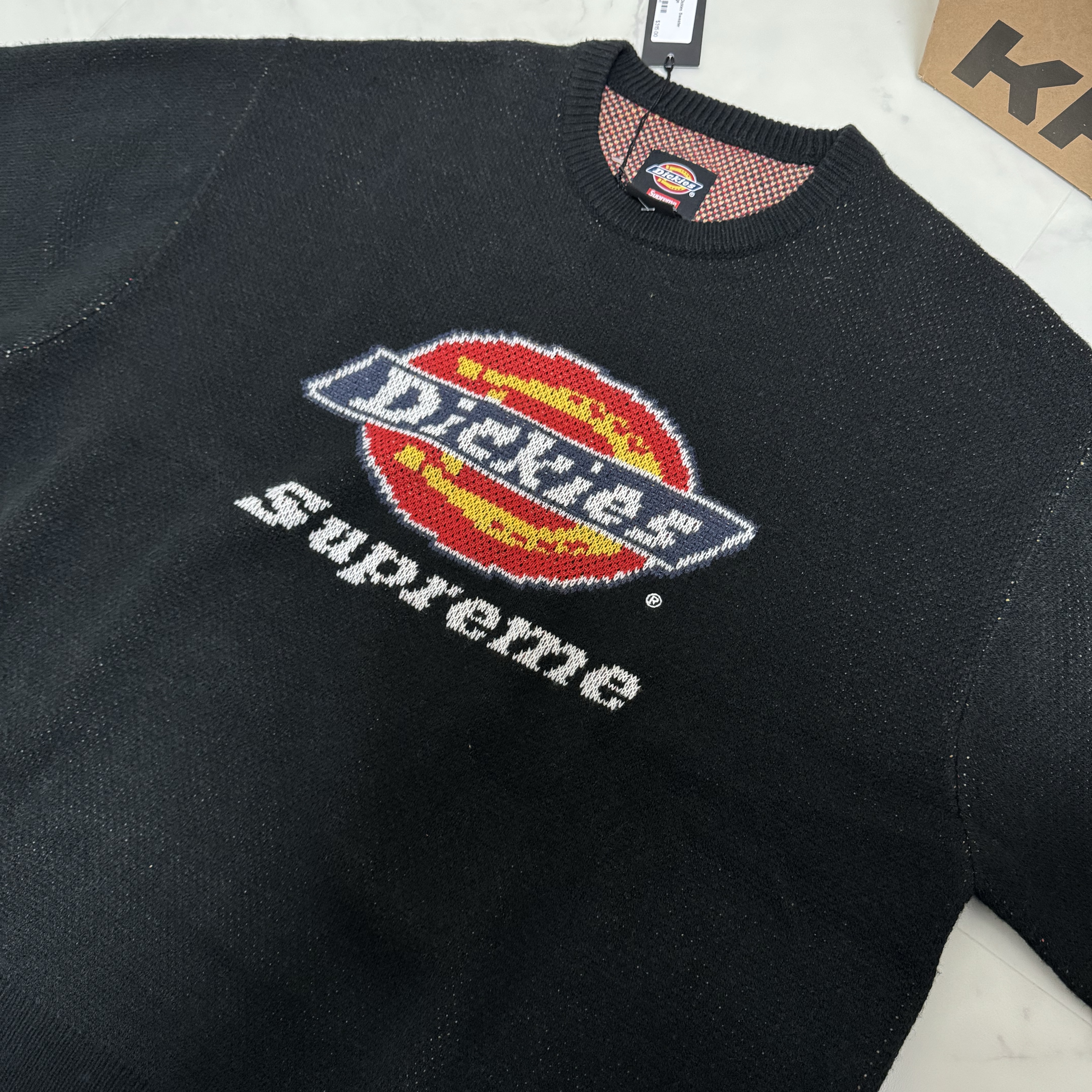 Supreme x Dickies Sweater Black - 22FW 착용 스타일