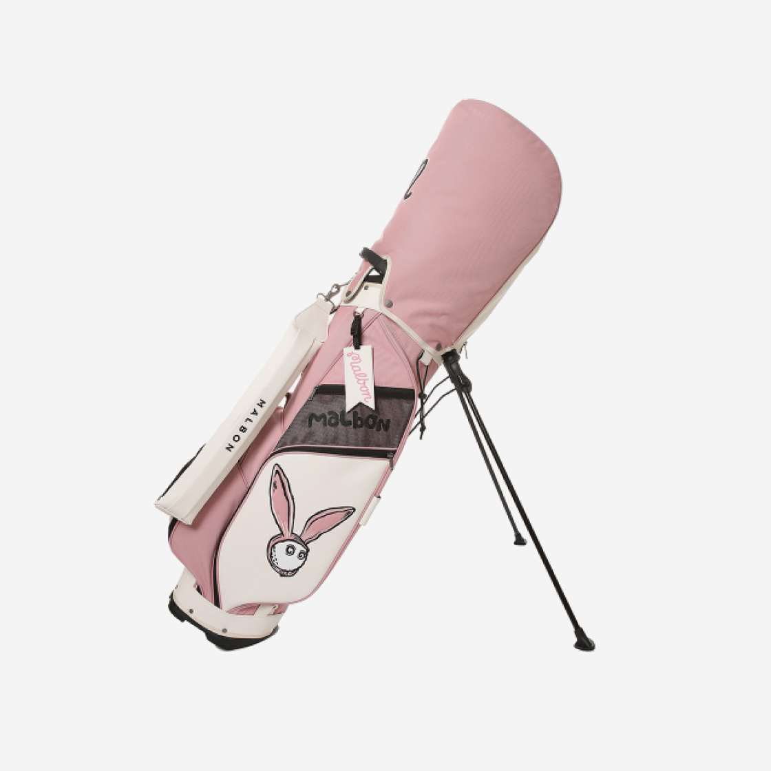 マルボンゴルフ malbon キャディバッグ   ウサギ柄 ピンク マルボンゴルフ キャディバッグ malbon ピンク ウサギ マルボンゴルフ