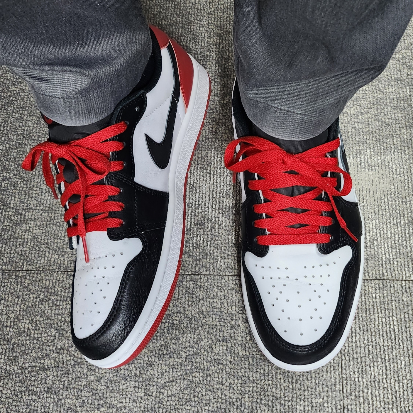 Jordan 1 Retro Low OG Black Toe 착용 스타일