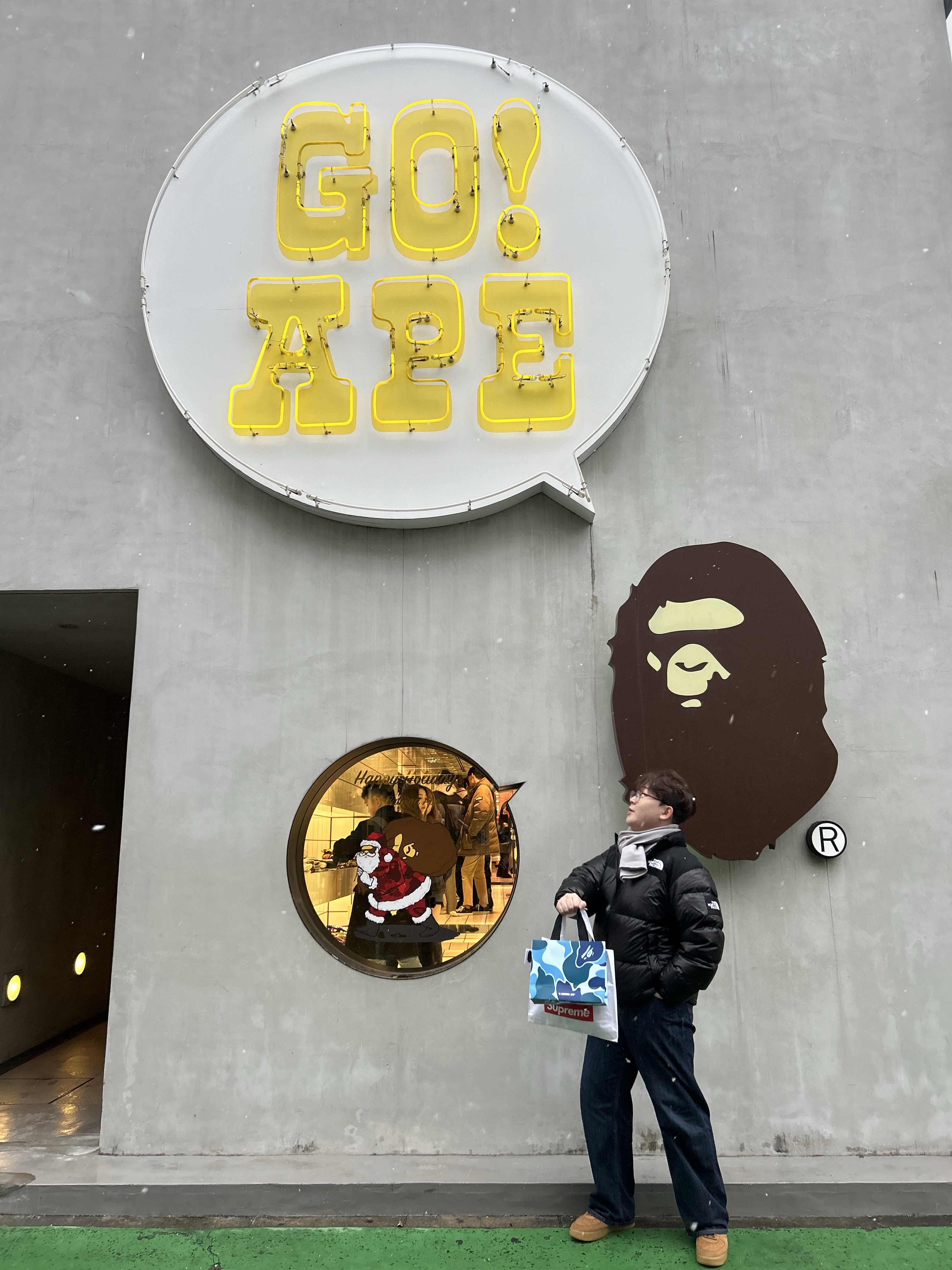 The North Face 1996 Eco Nuptse Jacket Real Black, Nike Air Force 1 '07 WB Flax 착용 스타일 - 2