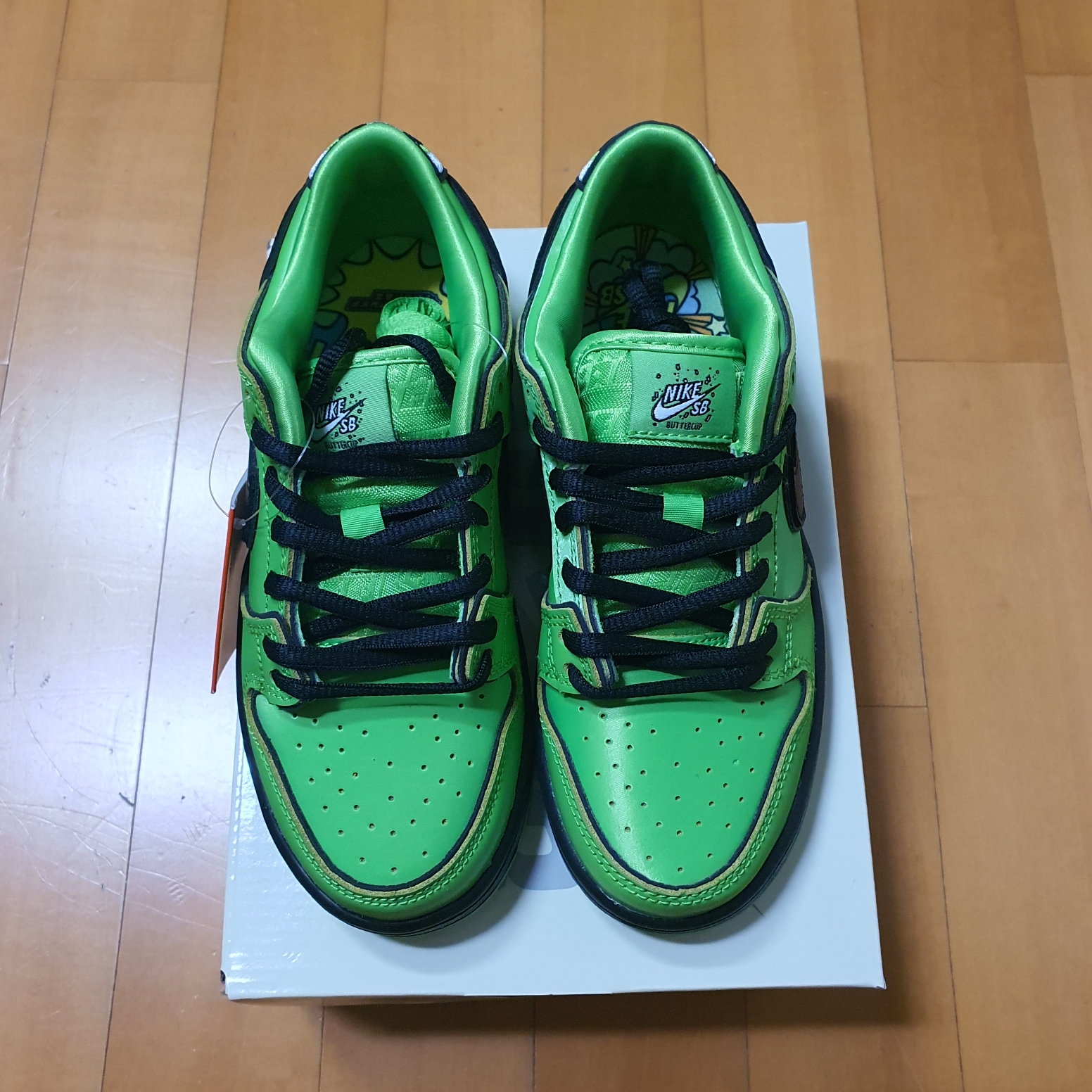(PS) Nike x The Powerpuff Girls SB Dunk Low Pro QS Buttercup 착용 스타일