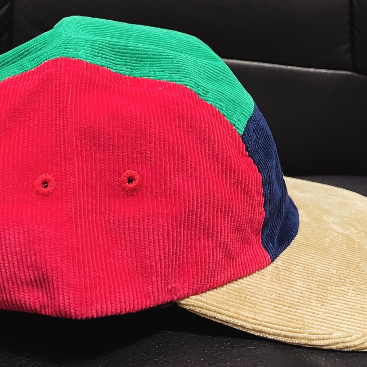 Supreme Corduroy Camp Cap Multicolor - 23FW 착용 스타일 - 2