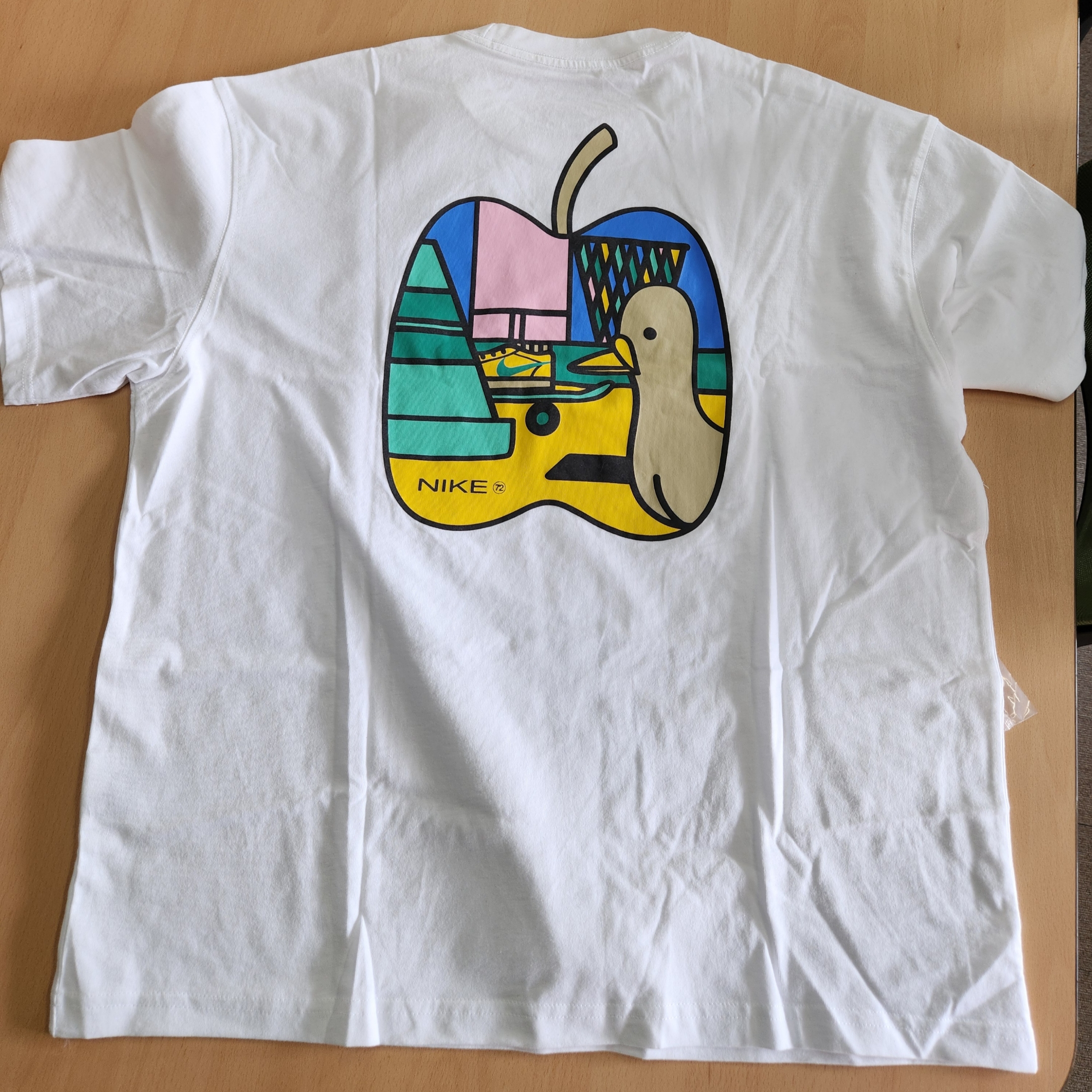 Nike SB Logo Skateboarding Apple Pigeon T-Shirt White - Asia 착용 스타일 - 1