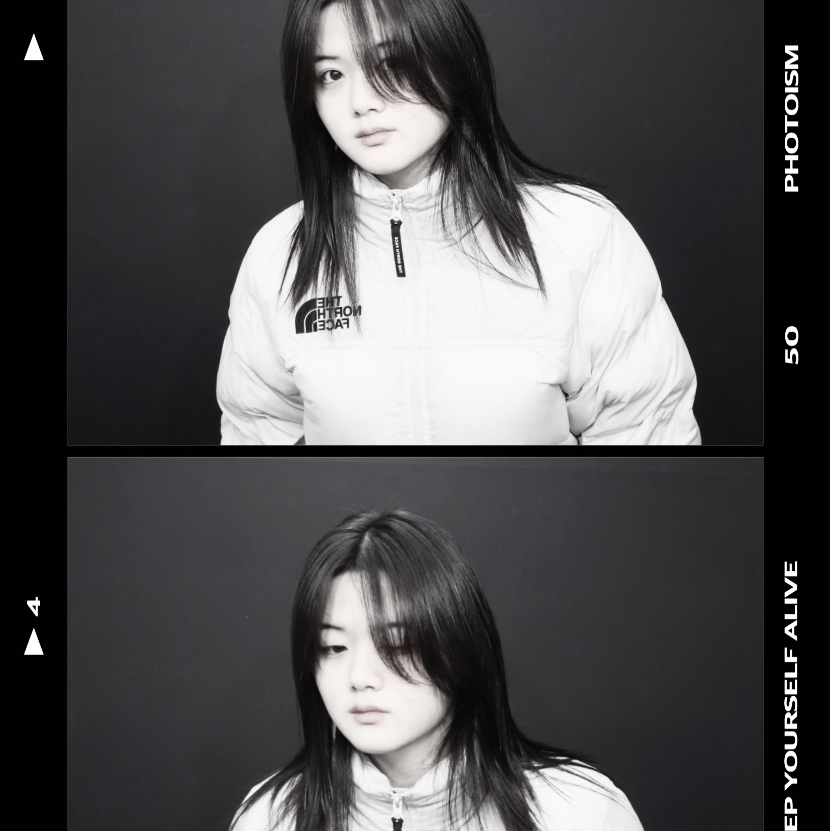 The North Face On Ball Jacket White Sand 착용 스타일 - 2