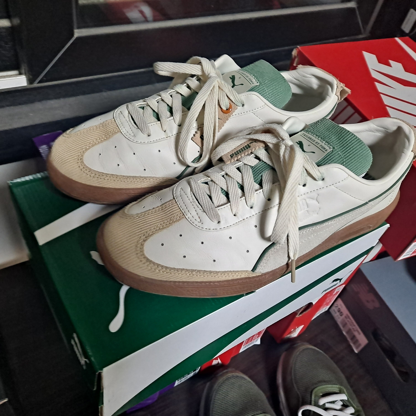 Puma Vlado Stenzel PL White Green 착용 스타일