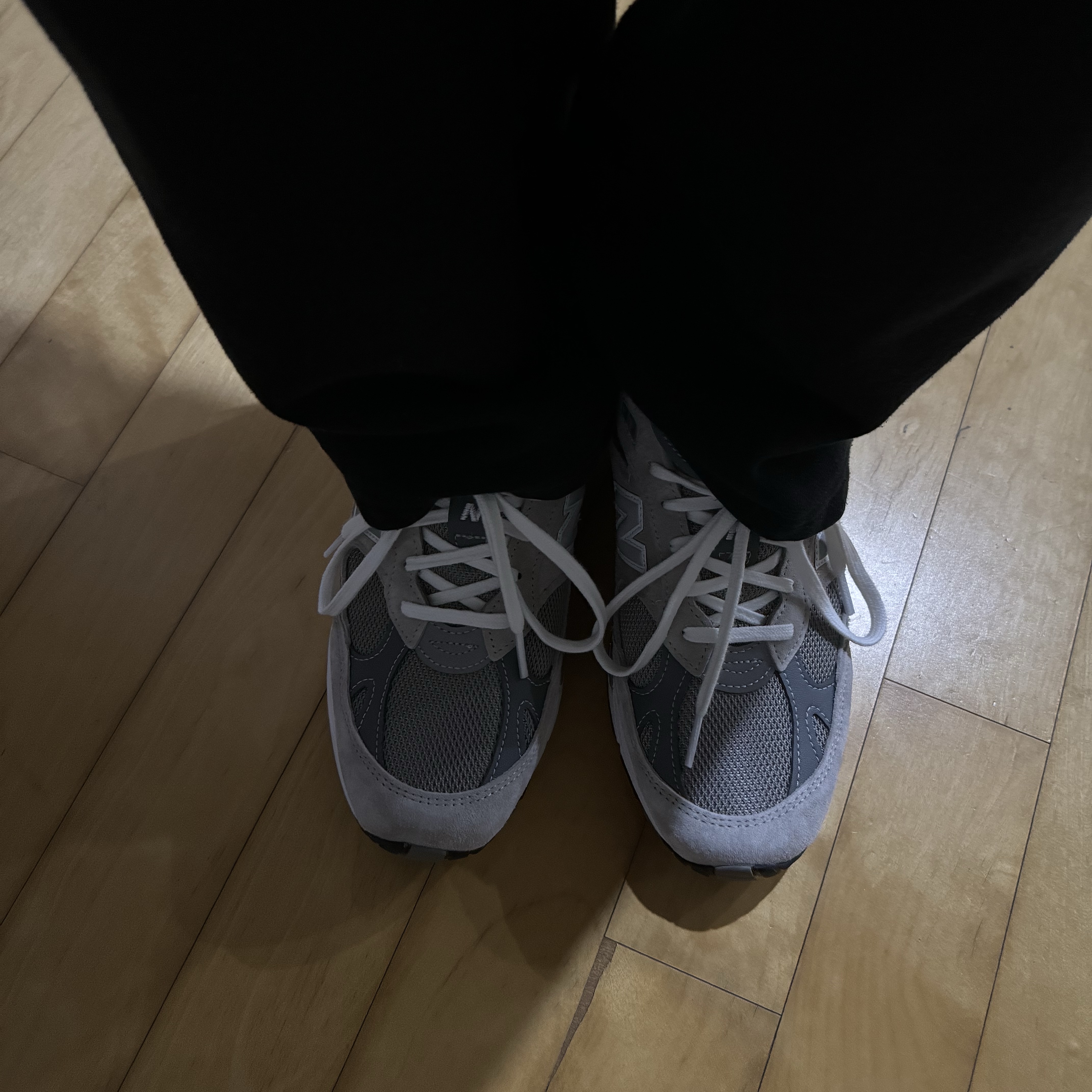 New Balance 991 Made in UK Grey 착용 스타일 - 3
