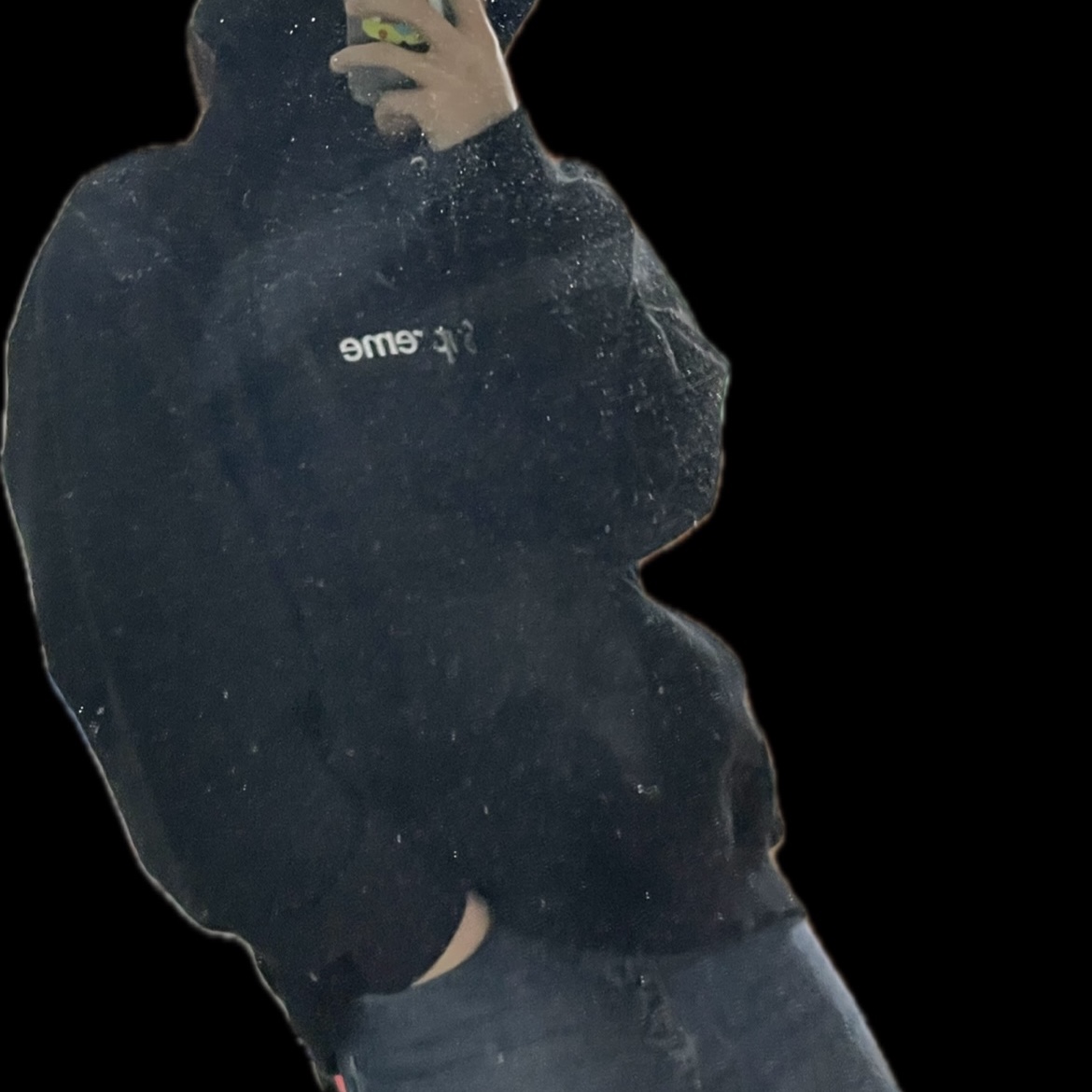 Supreme Box Logo Hooded Sweatshirt Black - 23FW 착용 스타일