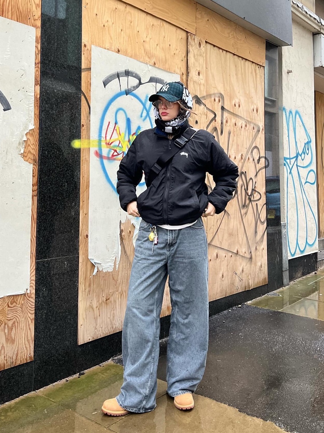 Aime Leon Dore x New Era 59FIFTY Yankees Hat Green, Thisisneverthat x New Era x MLB New York Yankees 9FIFTY Retro Crown Cap Navy 착용 스타일 - 2