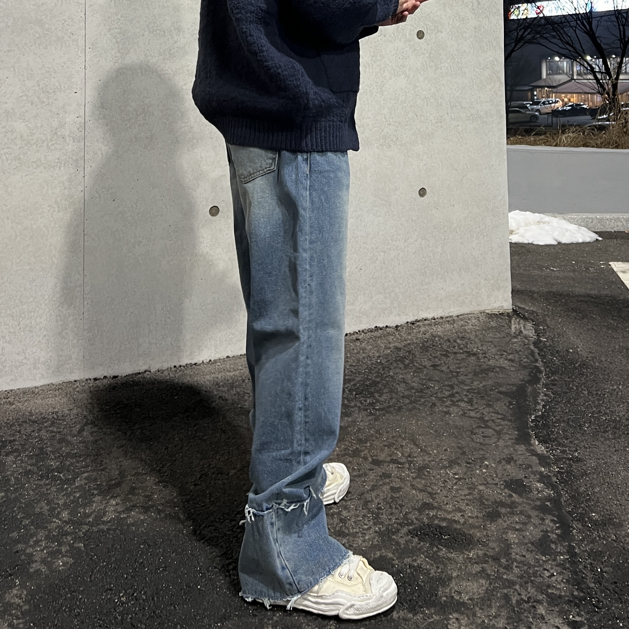 Maison Mihara Yasuhiro Hank OG Sole Over Dyed Lowcut Sneakers Beige 착용 스타일 - 5