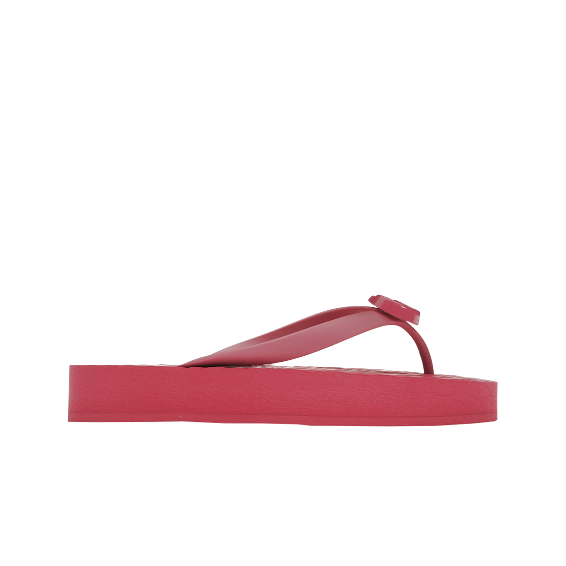 (W) 구찌 러버 쉐브론 통 샌들 핑크((W) Gucci Rubber Chevron Thong Sandal Pink) - 1