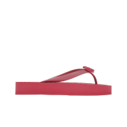 (W) Gucci Rubber Chevron Thong Sandal Pink