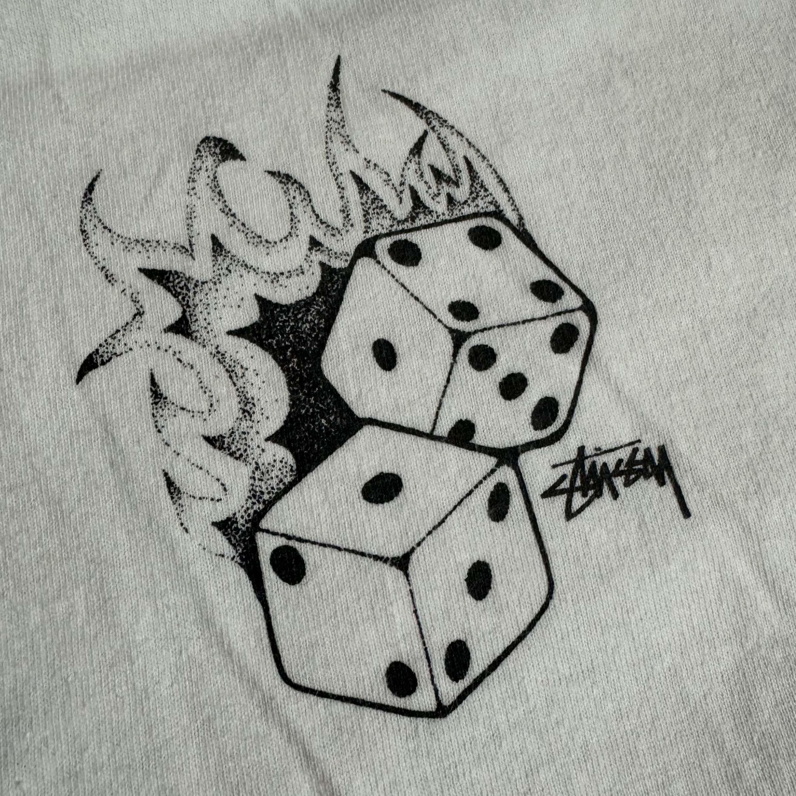 Stussy Fire Dice T-Shirt White 착용 스타일