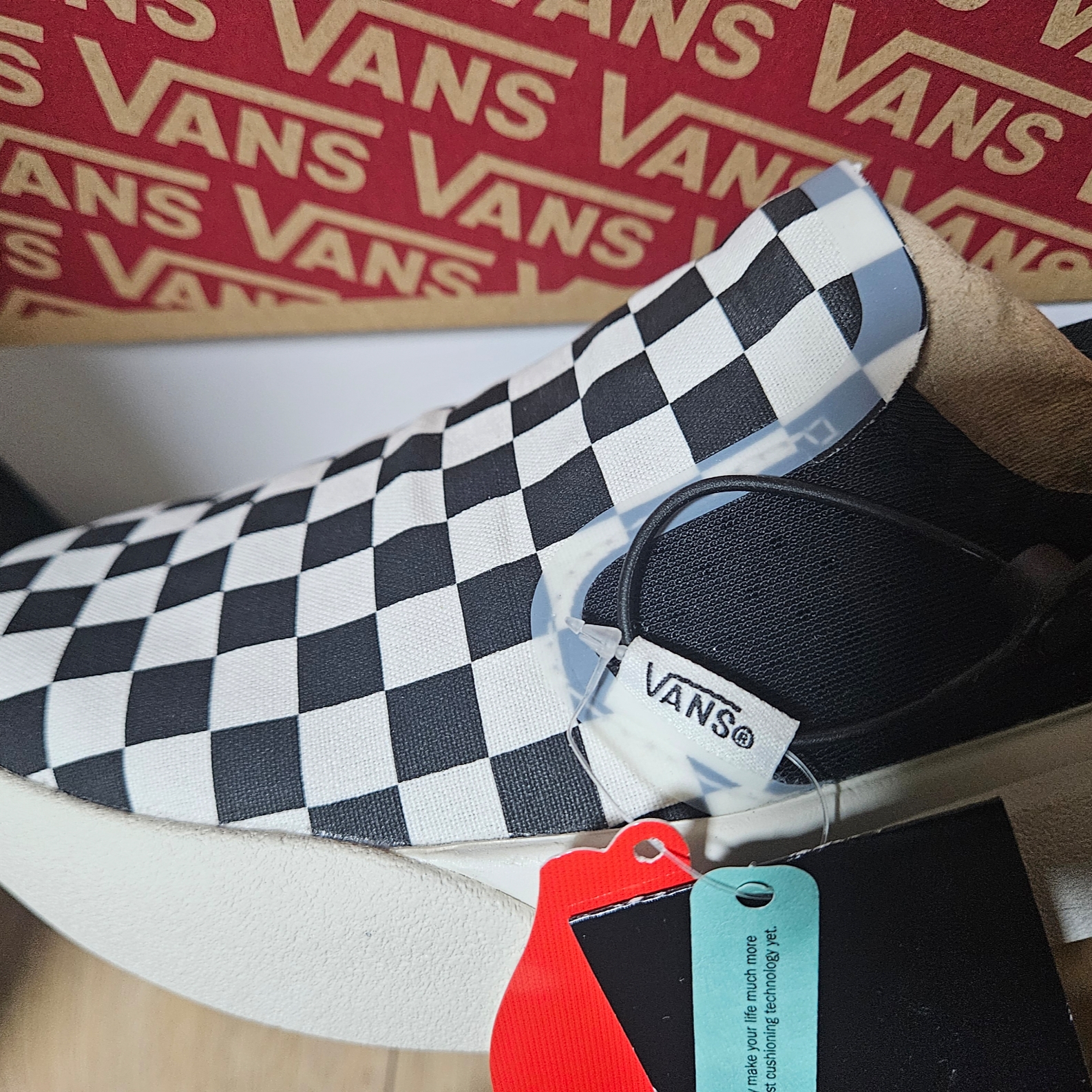 Vans Checkerboard Comfycush One Black 착용 스타일