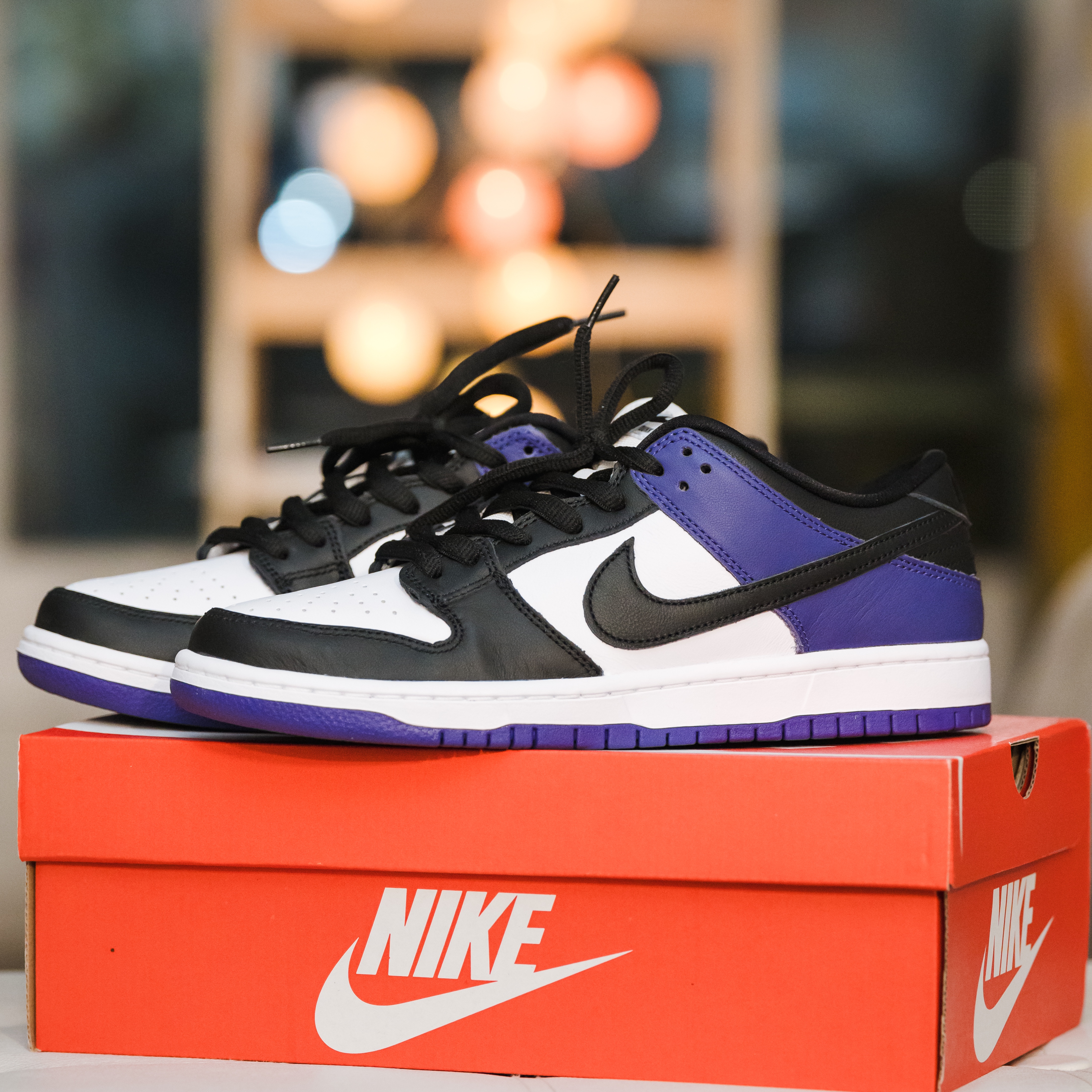 Nike SB Dunk Low Pro Court Purple 착용 스타일 - 1