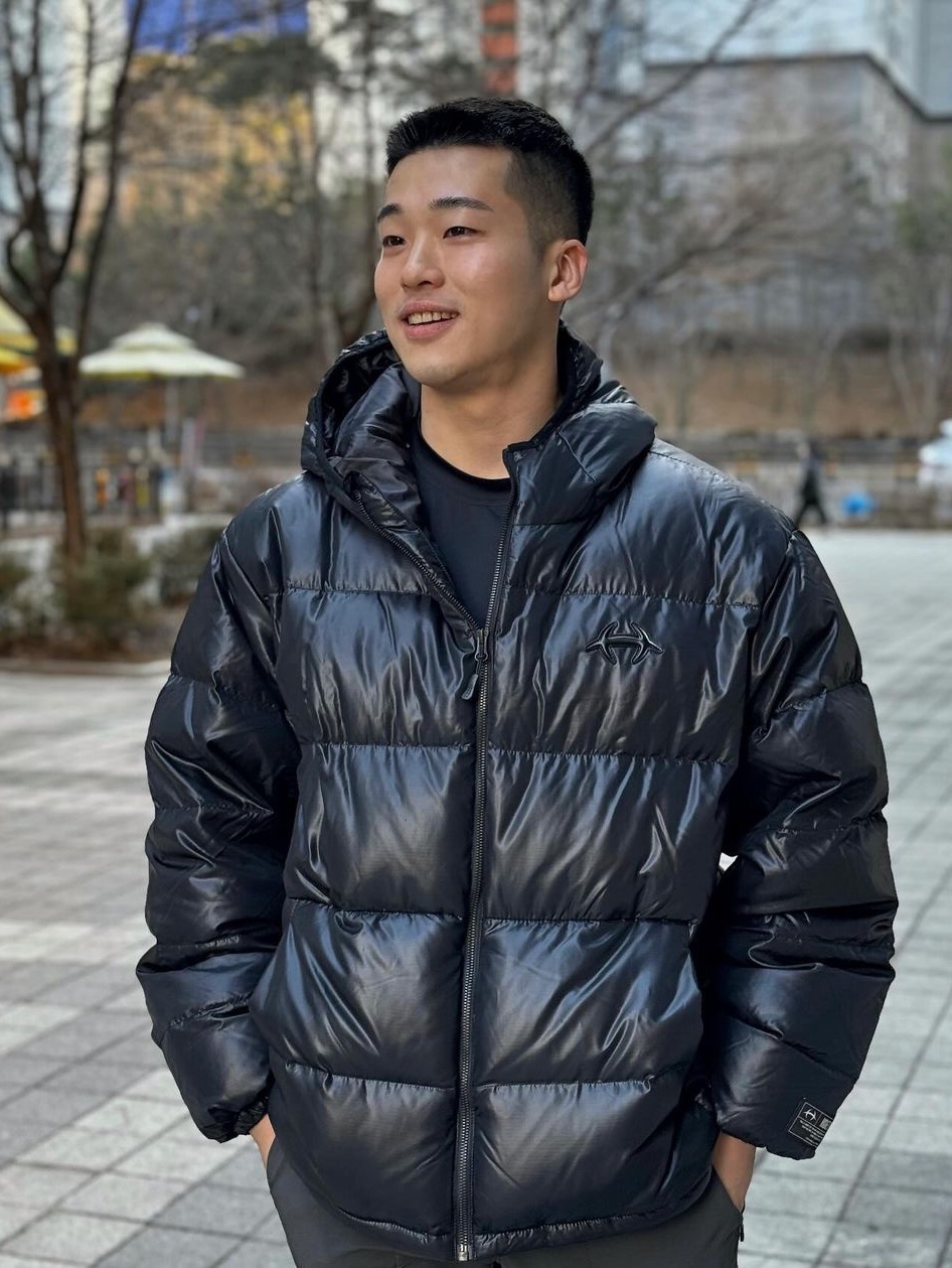 HDEX Ripstop Duck Down Puffer Black 착용 스타일 - 1