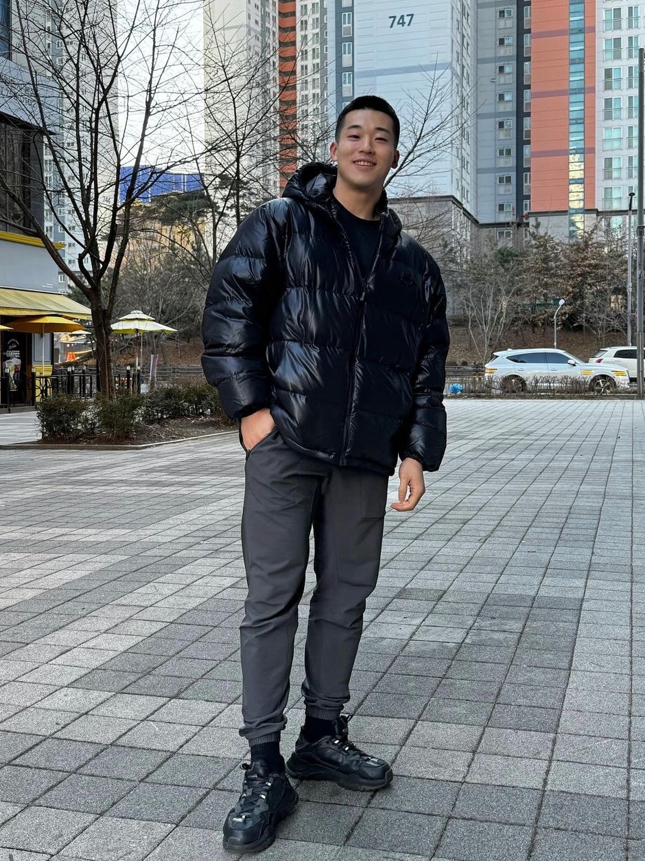 HDEX Ripstop Duck Down Puffer Black 착용 스타일 - 3