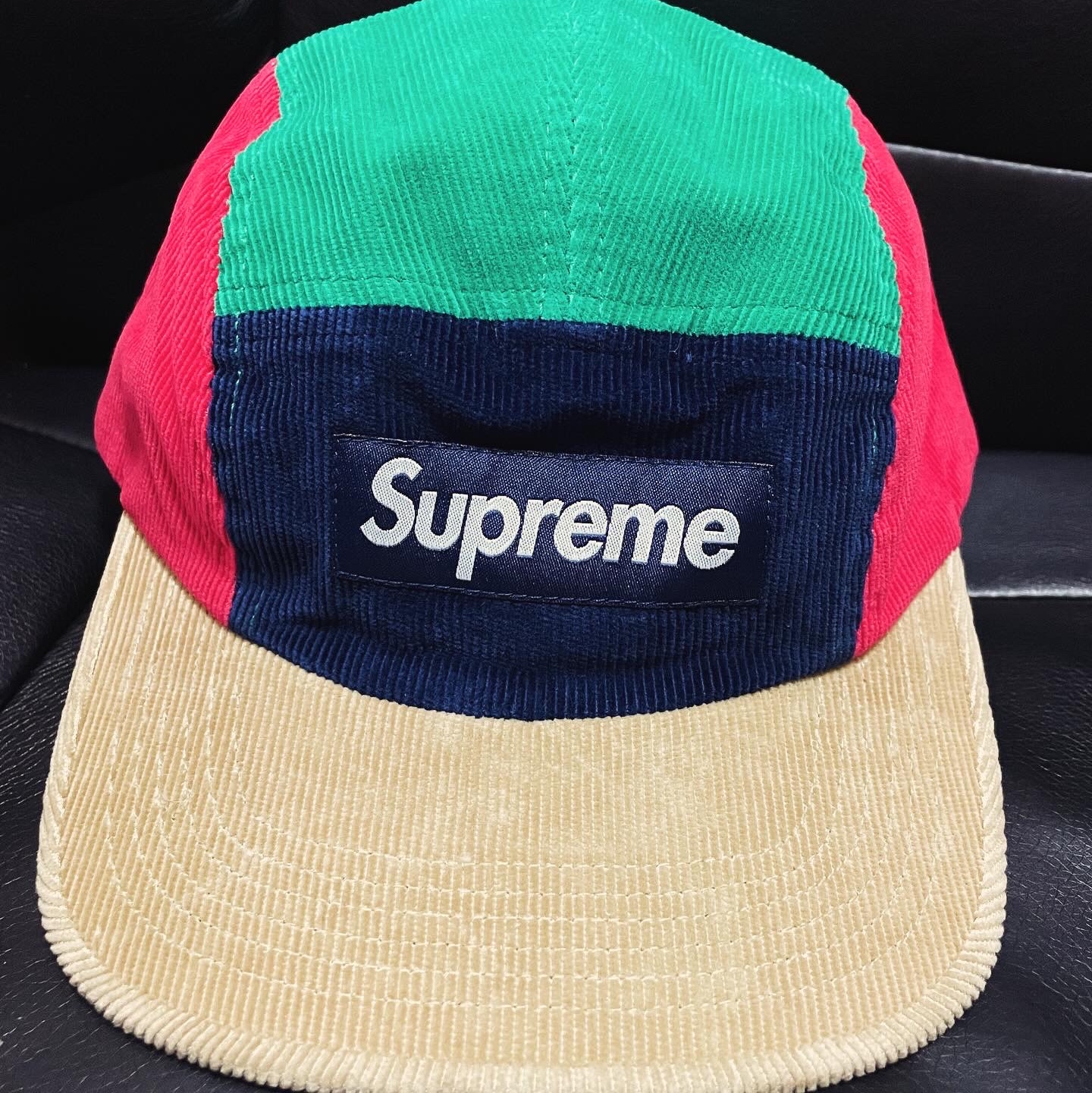 Supreme Corduroy Camp Cap Multicolor - 23FW 착용 스타일 - 1