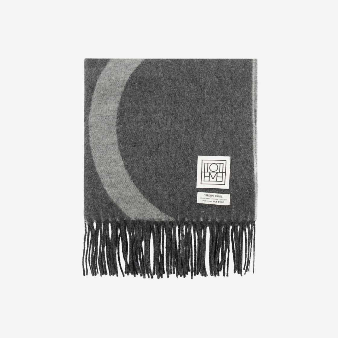 Toteme Monogram Jacquard Wool Scarf Grey Monogram 상세 이미지 1