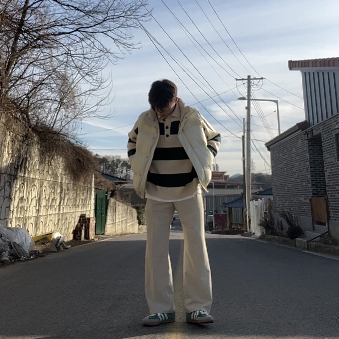 Adidas Samba OG Collegiate Green 착용 스타일