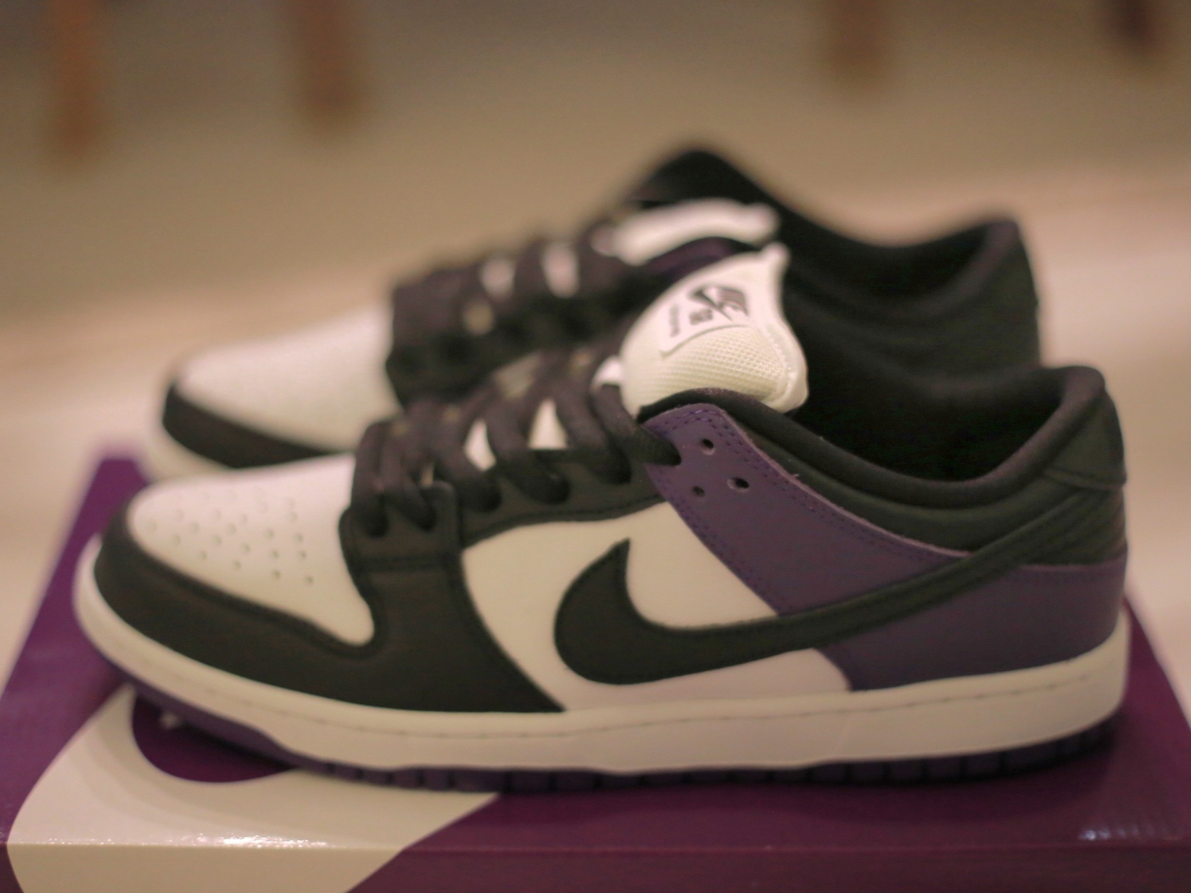 Nike SB Dunk Low Pro Court Purple 착용 스타일 - 1