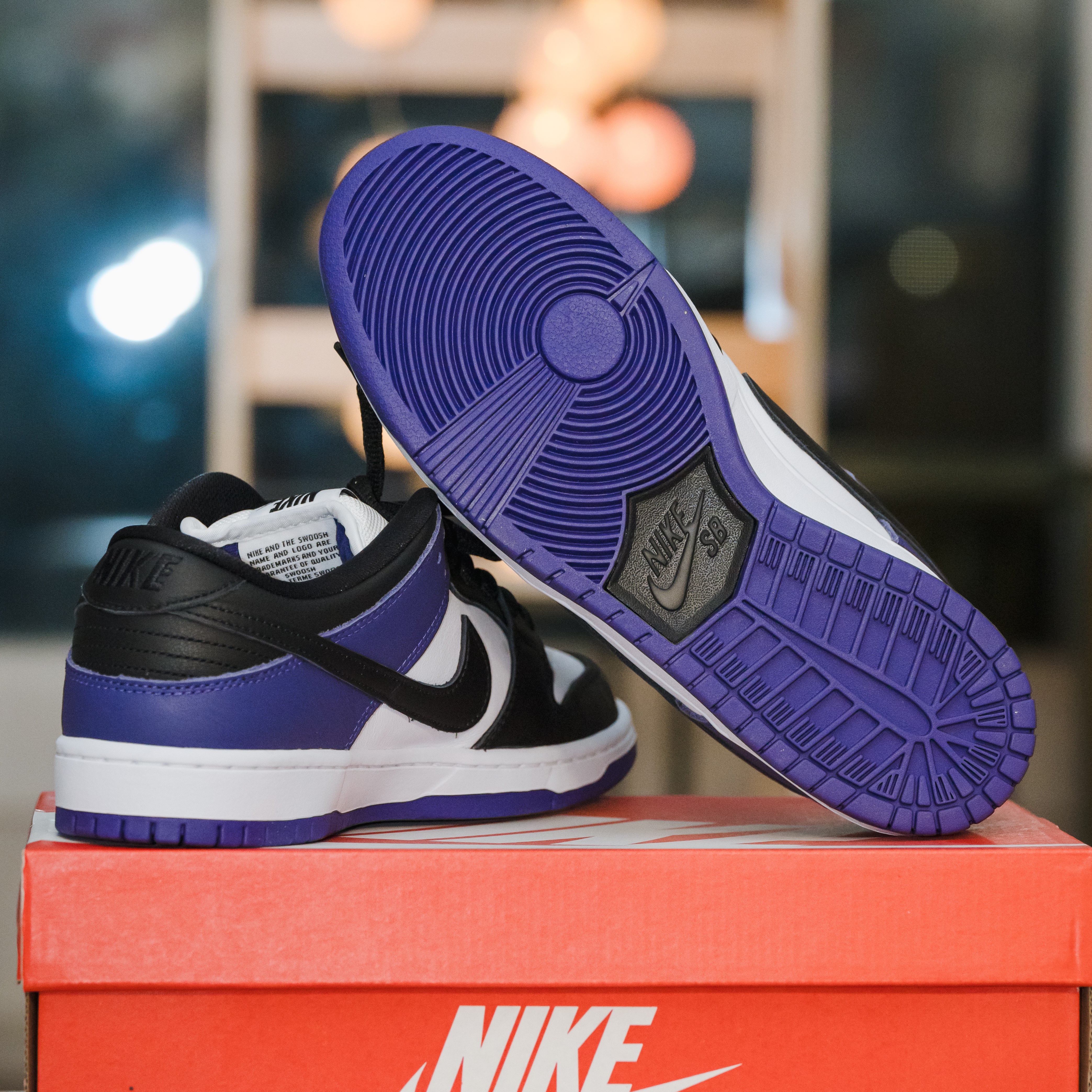 Nike SB Dunk Low Pro Court Purple 착용 스타일 - 2