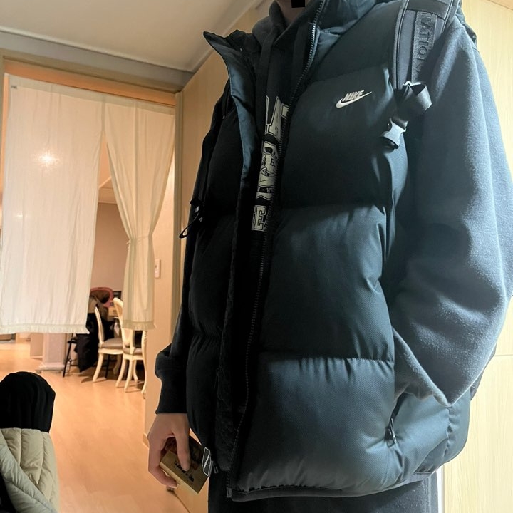 Nike NSW Club Primaloft Water-Repellent Puffer Vest Black - Asia 착용 스타일 - 2