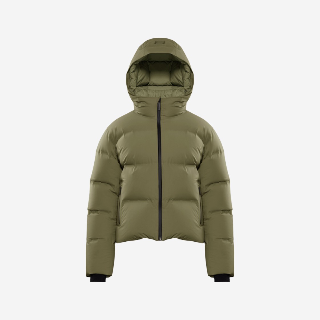 (W) Aritzia The Super Puff Shorty Waterproof Japanese Rainstop Goose Down Puffer Jacket Army Green 상세 이미지 1