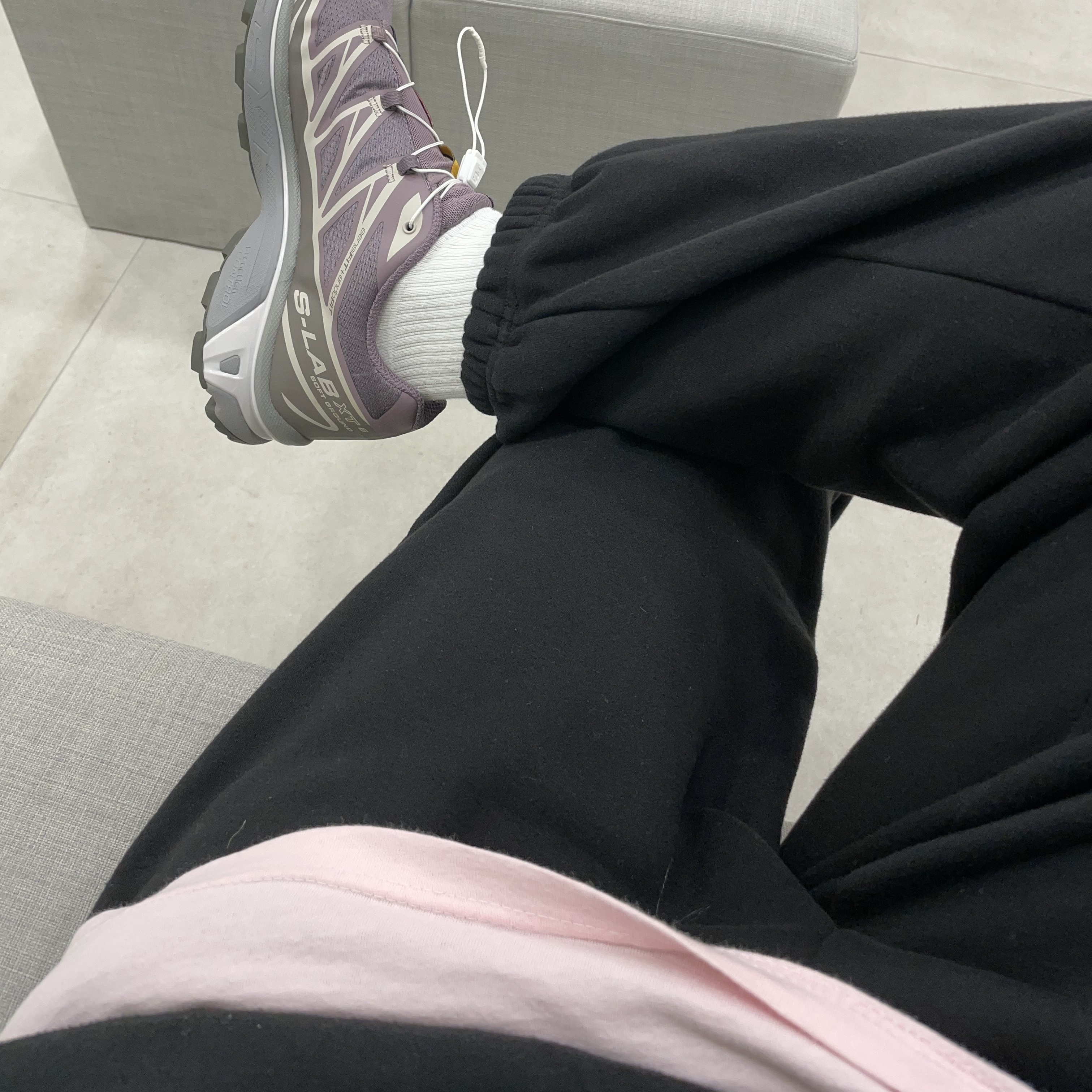 Salomon XT-6 Moonscape Plum Kitten 착용 스타일