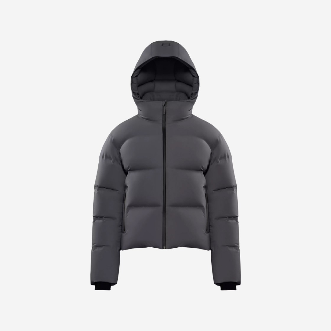 (W) Aritzia The Super Puff Shorty Waterproof Japanese Rainstop Goose Down Puffer Jacket Elegant Charcoal 상세 이미지 1