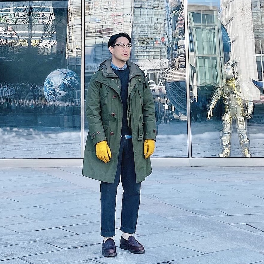 Paraboot Chambord Griff Lisse Black 착용 스타일