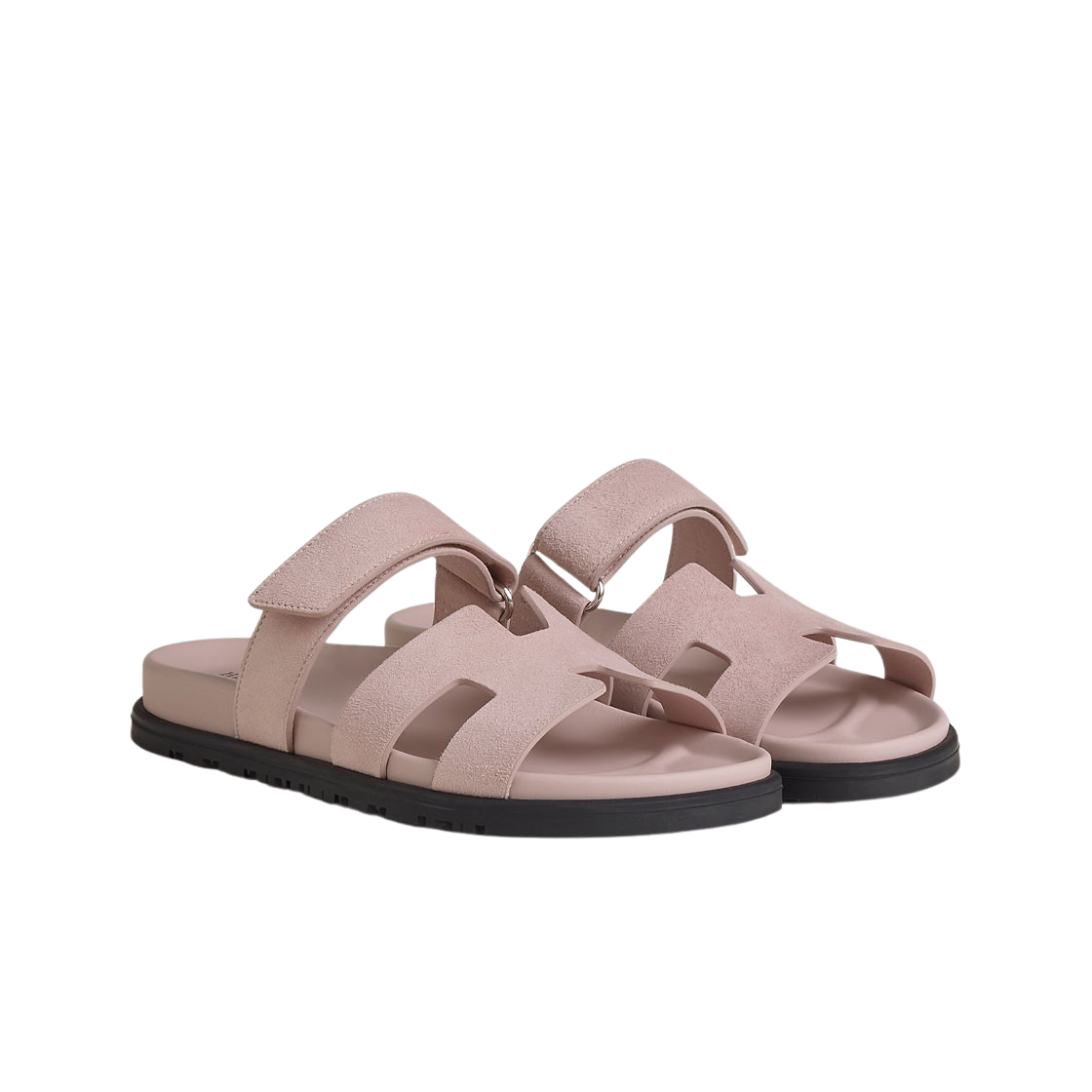 (W) 에르메스 시프레 샌들 스웨이드 고트스킨 & 로즈 포슬렌((W) Hermes Chypre Sandal Suede Goatskin & Rose Porcelaine) - 2