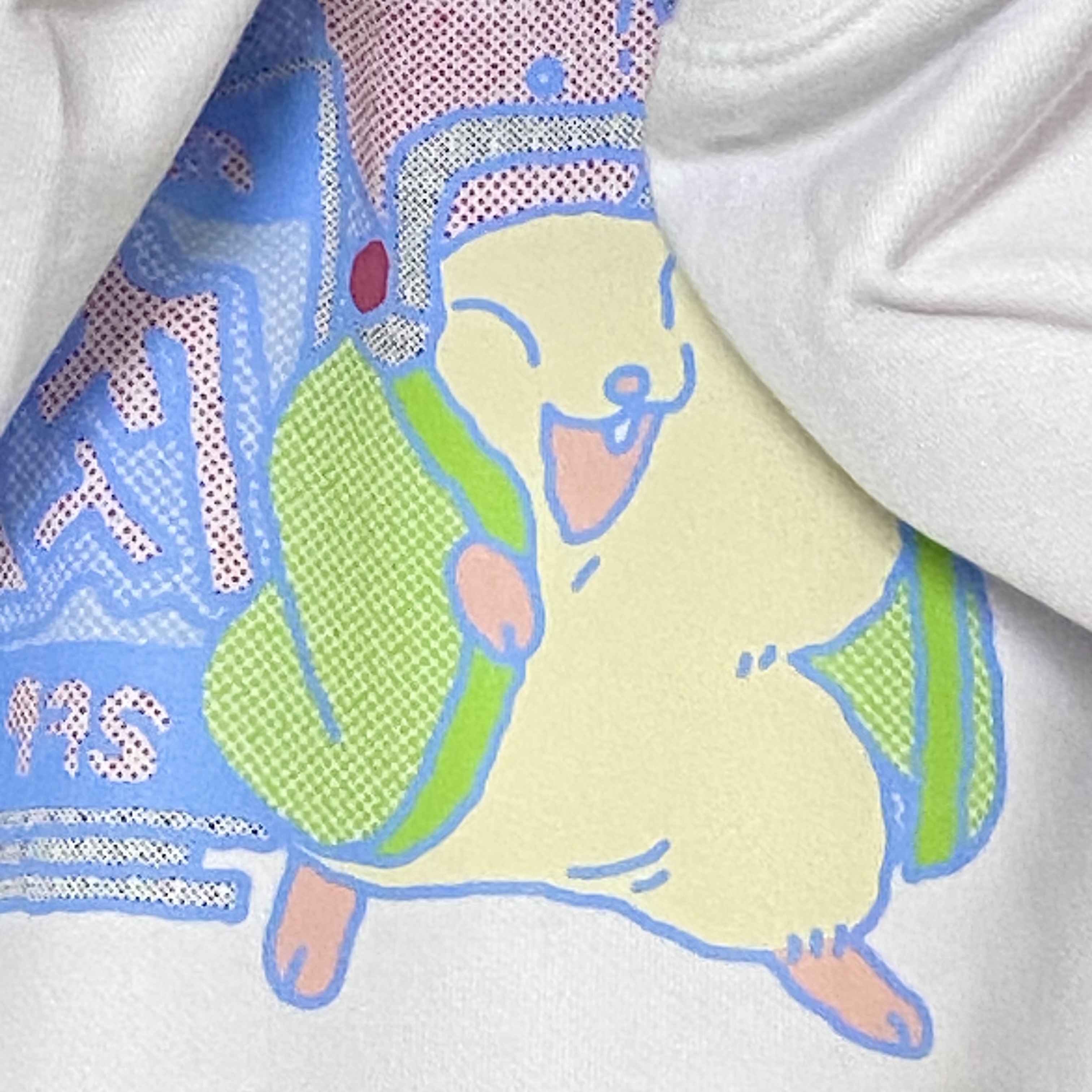 Woowakgood Yakiniku Sweatshirt White 착용 스타일 - 2