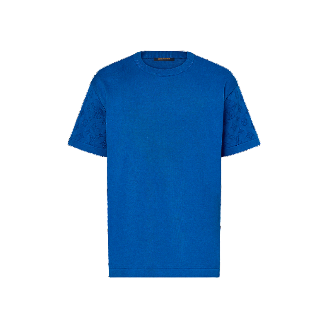 Louis Vuitton Short-Sleeved Signature Crewneck Classic Blue 상세 이미지 1