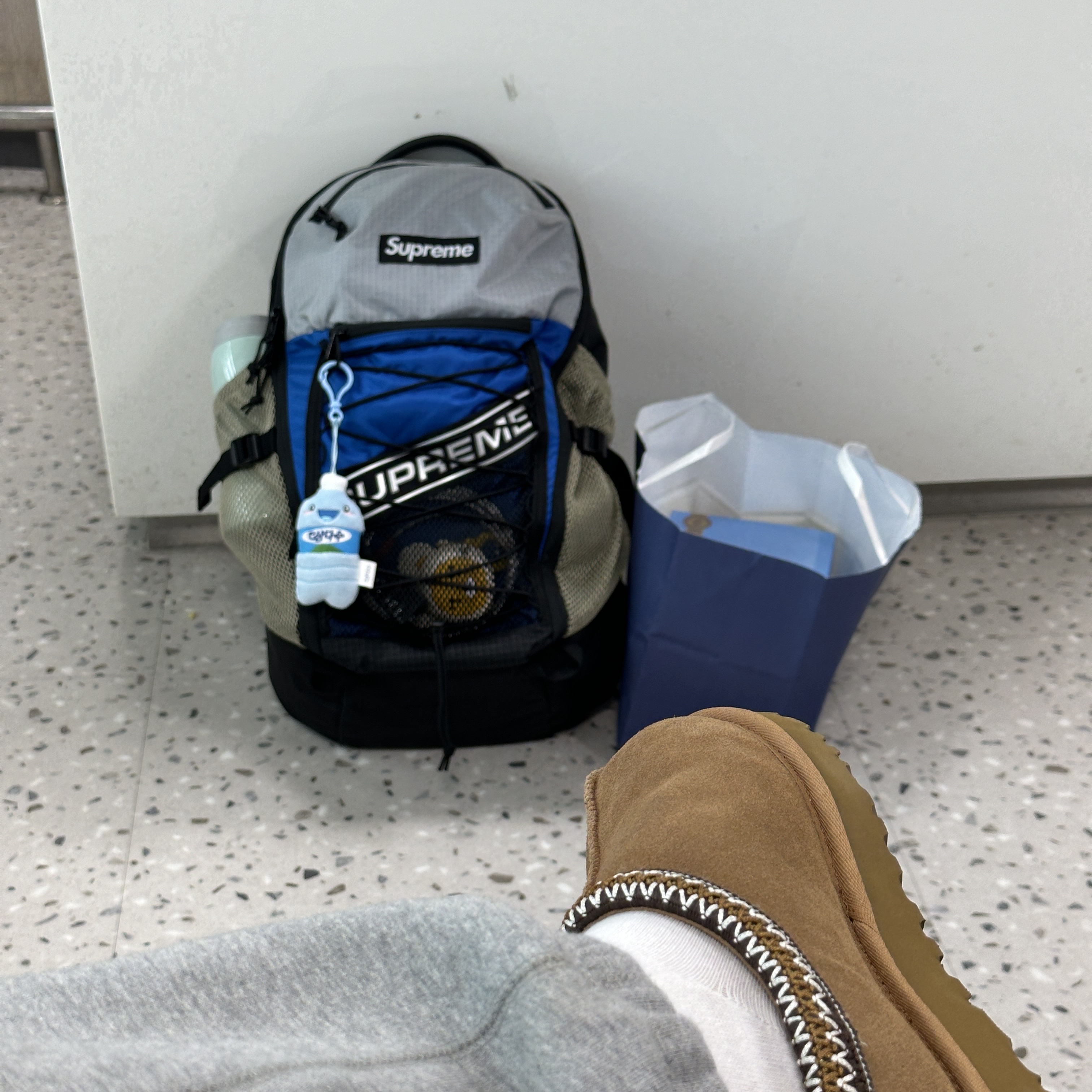 UGG Tasman Slipper Chestnut, Supreme Backpack Blue - 23FW 착용 스타일
