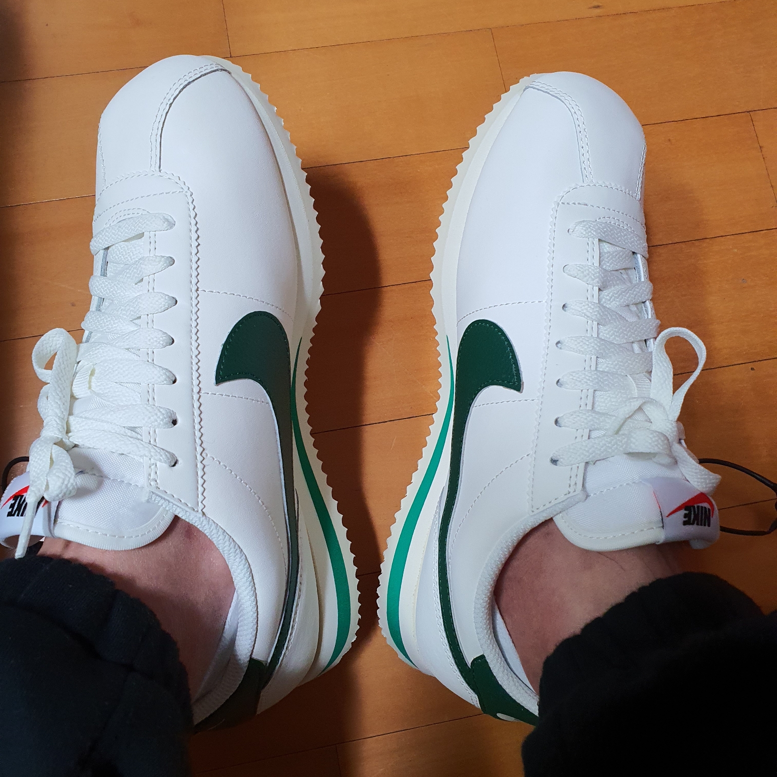 (W) Nike Cortez Gorge Green and Malachite 착용 스타일