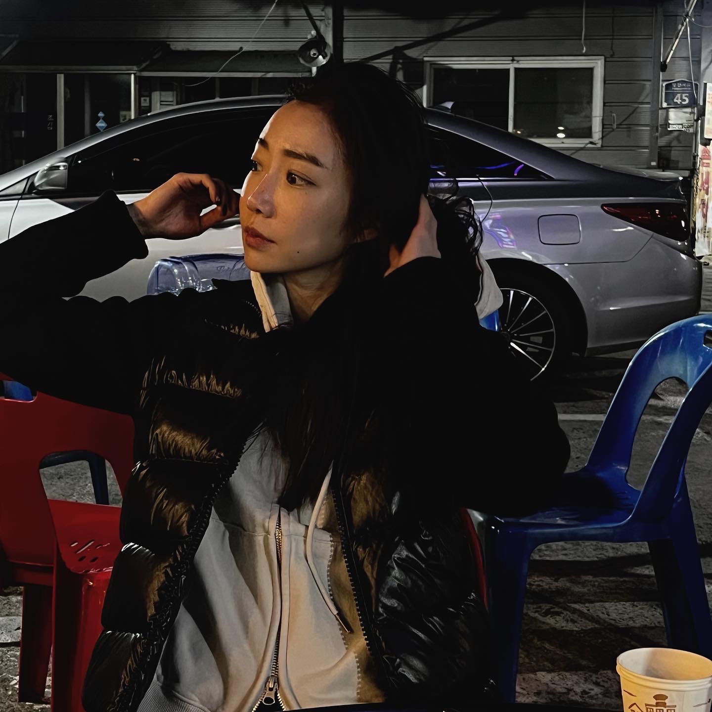 (W) Moncler Padded Wool Cardigan Black - 22FW 착용 스타일 - 1