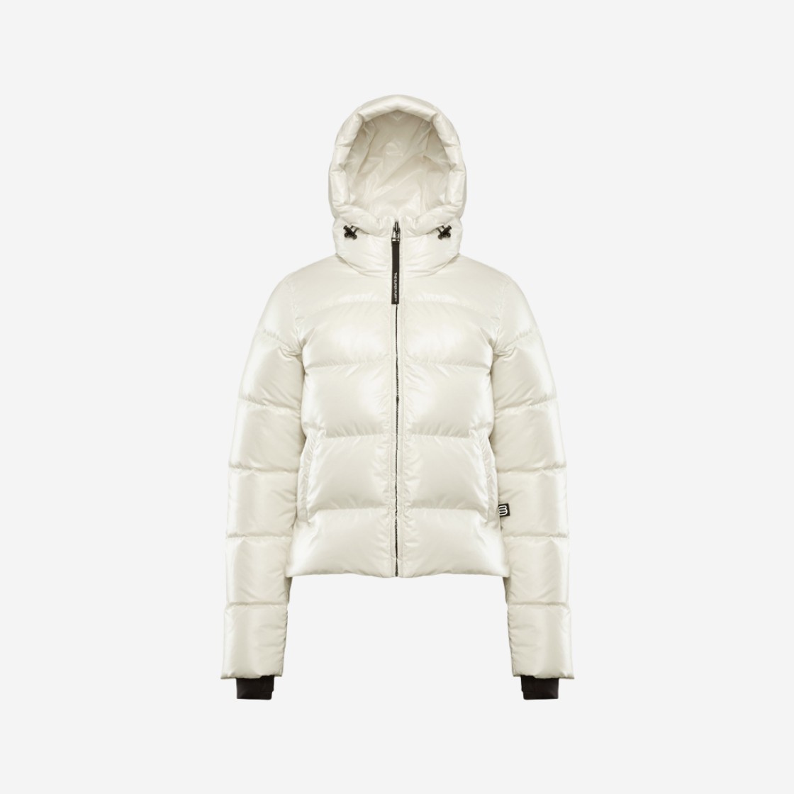 (W) Aritzia The Super Mini Puff Hoody Hi Gloss Mini Goose Down Puffer Hoody Jacket Birch 상세 이미지 1