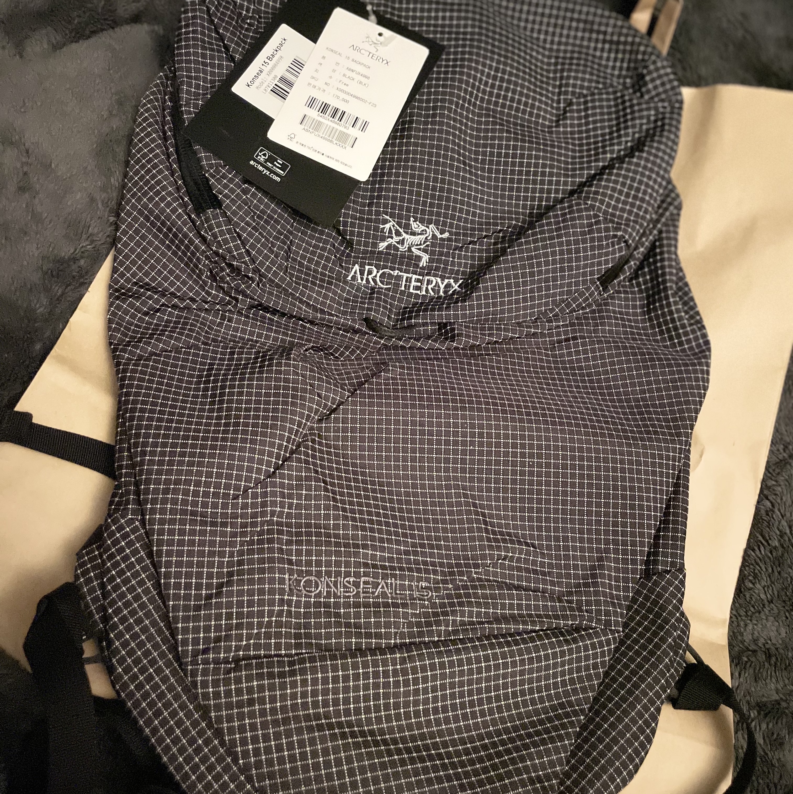 Arc'teryx Konseal 15 Backpack Black 착용 스타일