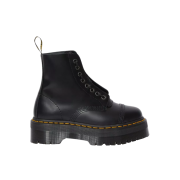 (W) Dr. Martens Sinclair Polished Smooth Leather Platform Boots Black