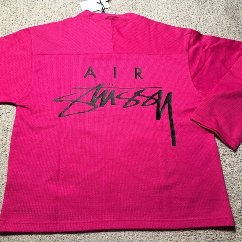 Nike x Stussy Long Sleeve Top Fireberry (FJ9164-615) 착용 스타일 - 3